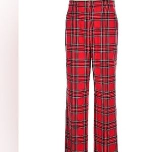 JCrew Red Tartan Pants NWT